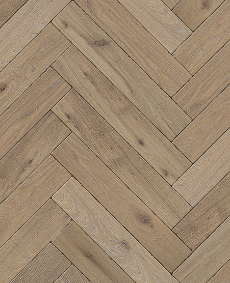 Aged distressed character oak floor