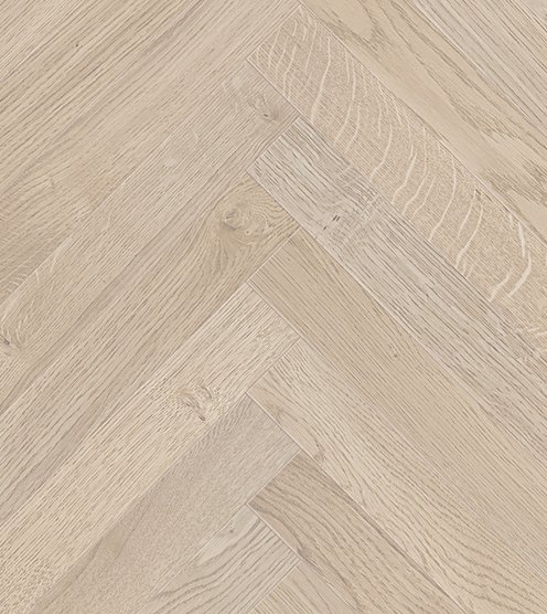 Herringbone parquet floor in smoked oak