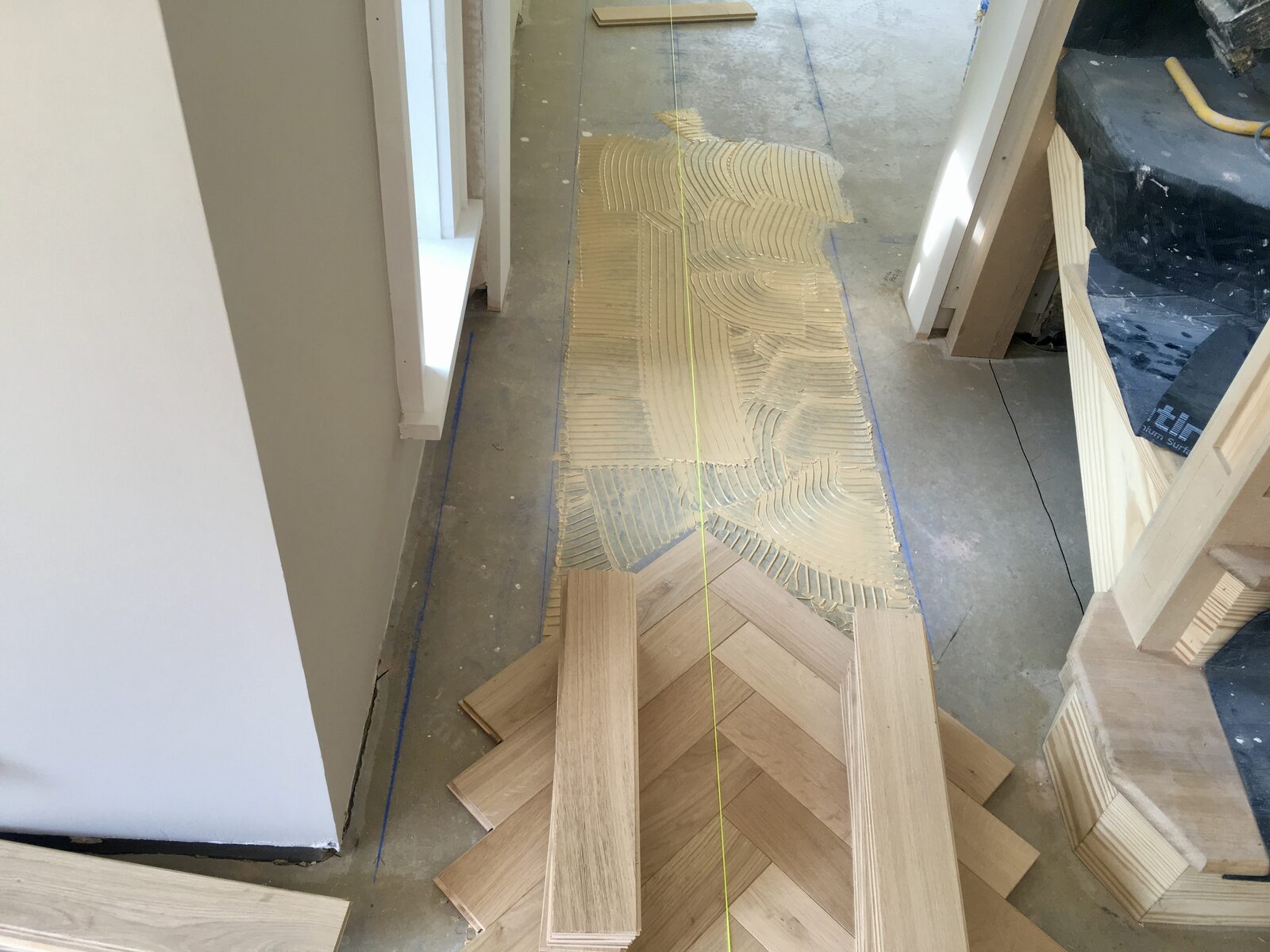 Engineered oak herringbone parquet in an Emsworth home