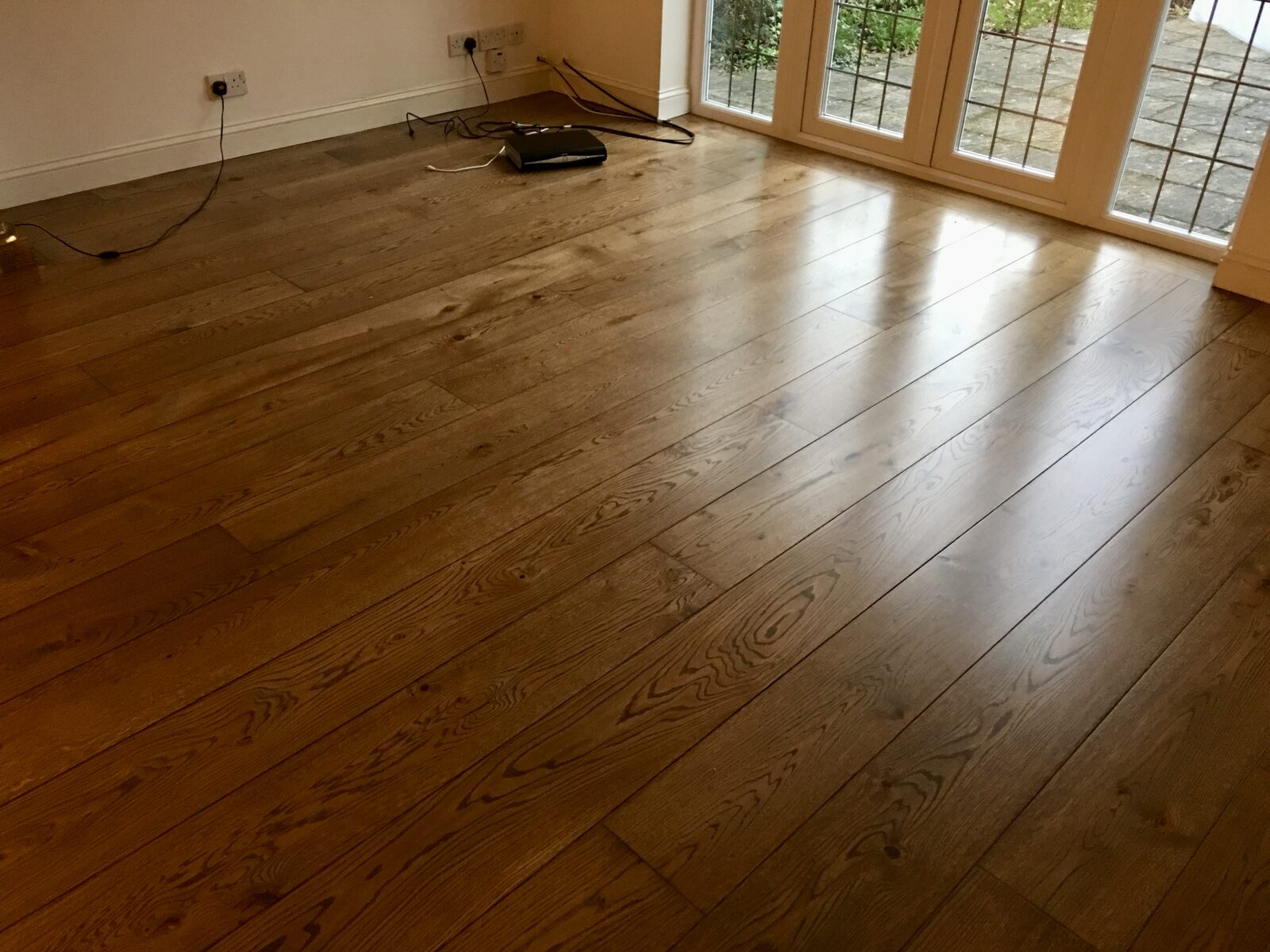 Rustic engineered oak plank flooring in Petersfield area