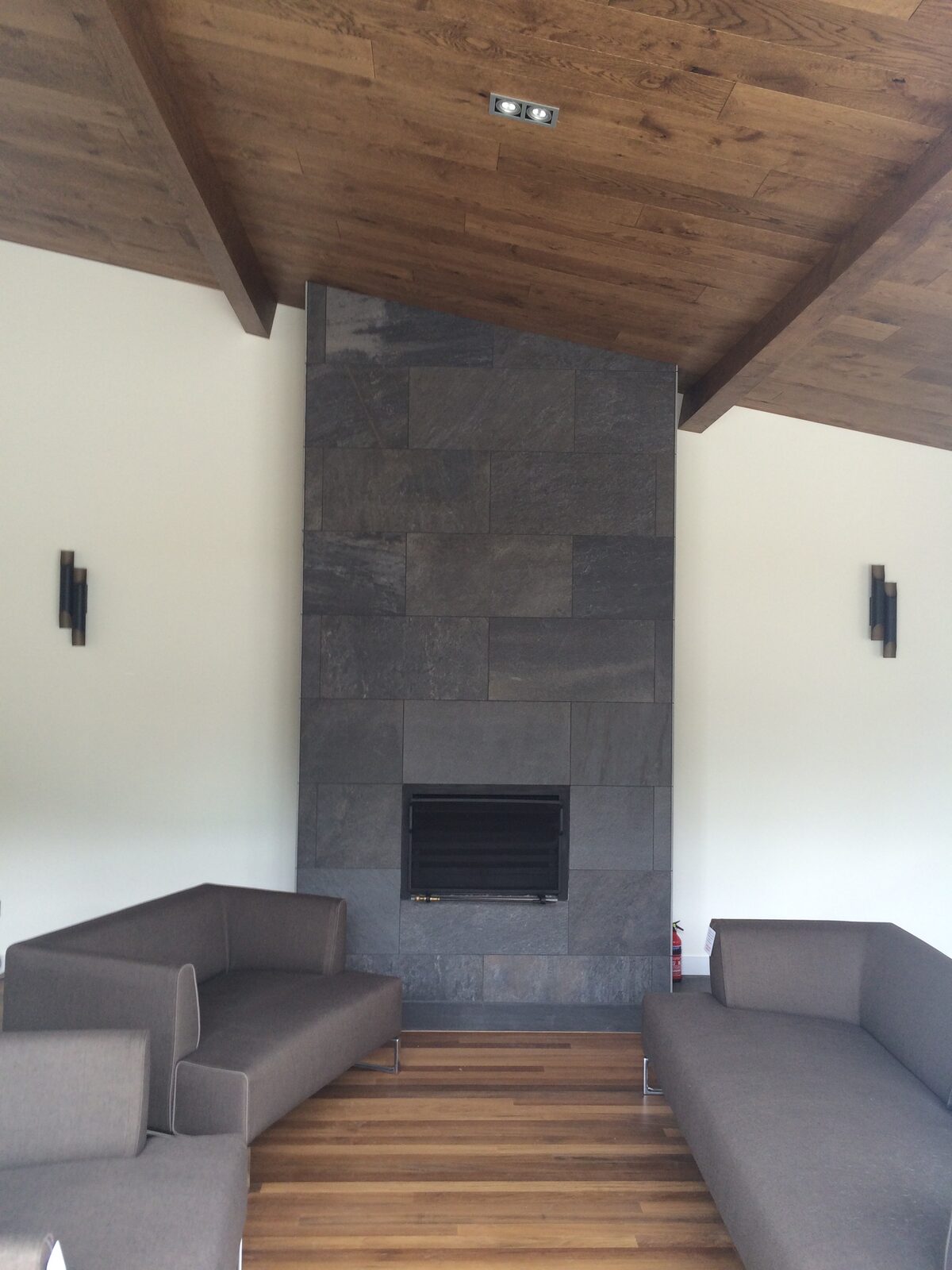 Oak timber wall cladding