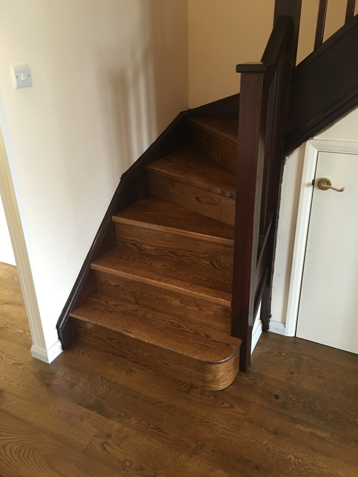 Oak timber staircase, of the kind we lay in Emsworth homes