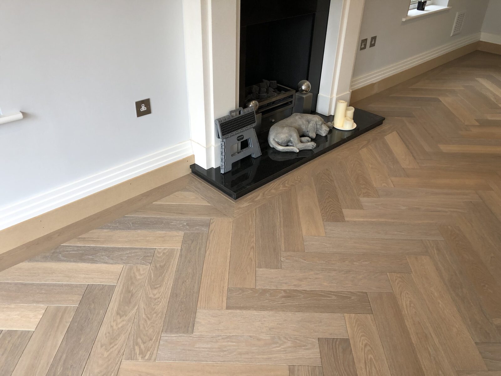 Engineered herringbone parquet in Haslemere