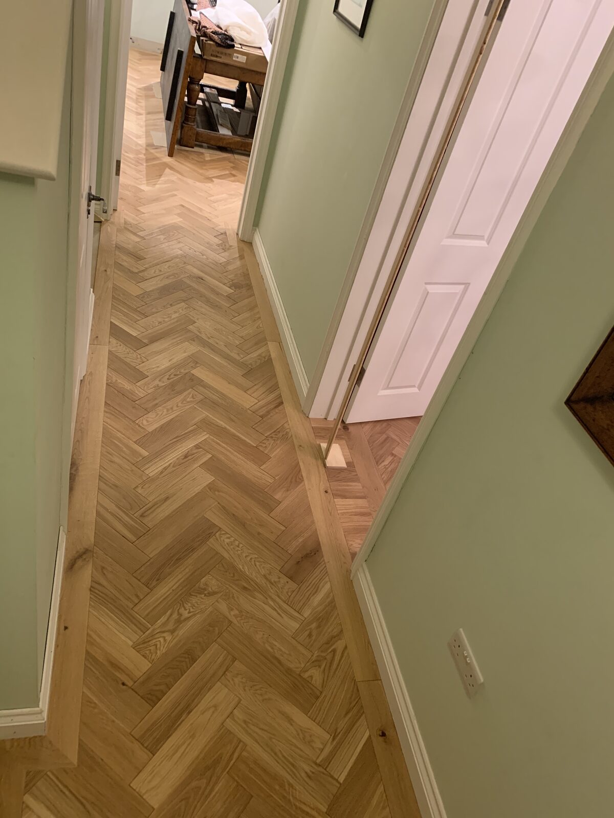 Engineered herringbone parquet