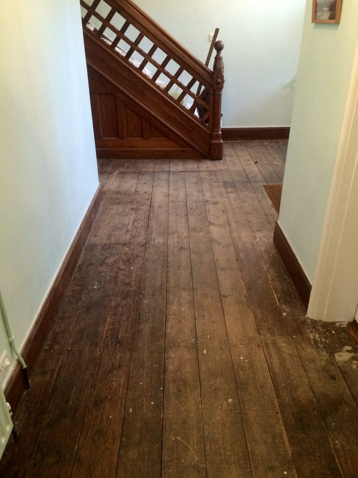 Restored pine flooring, of the kind we lay in Midhurst homes
