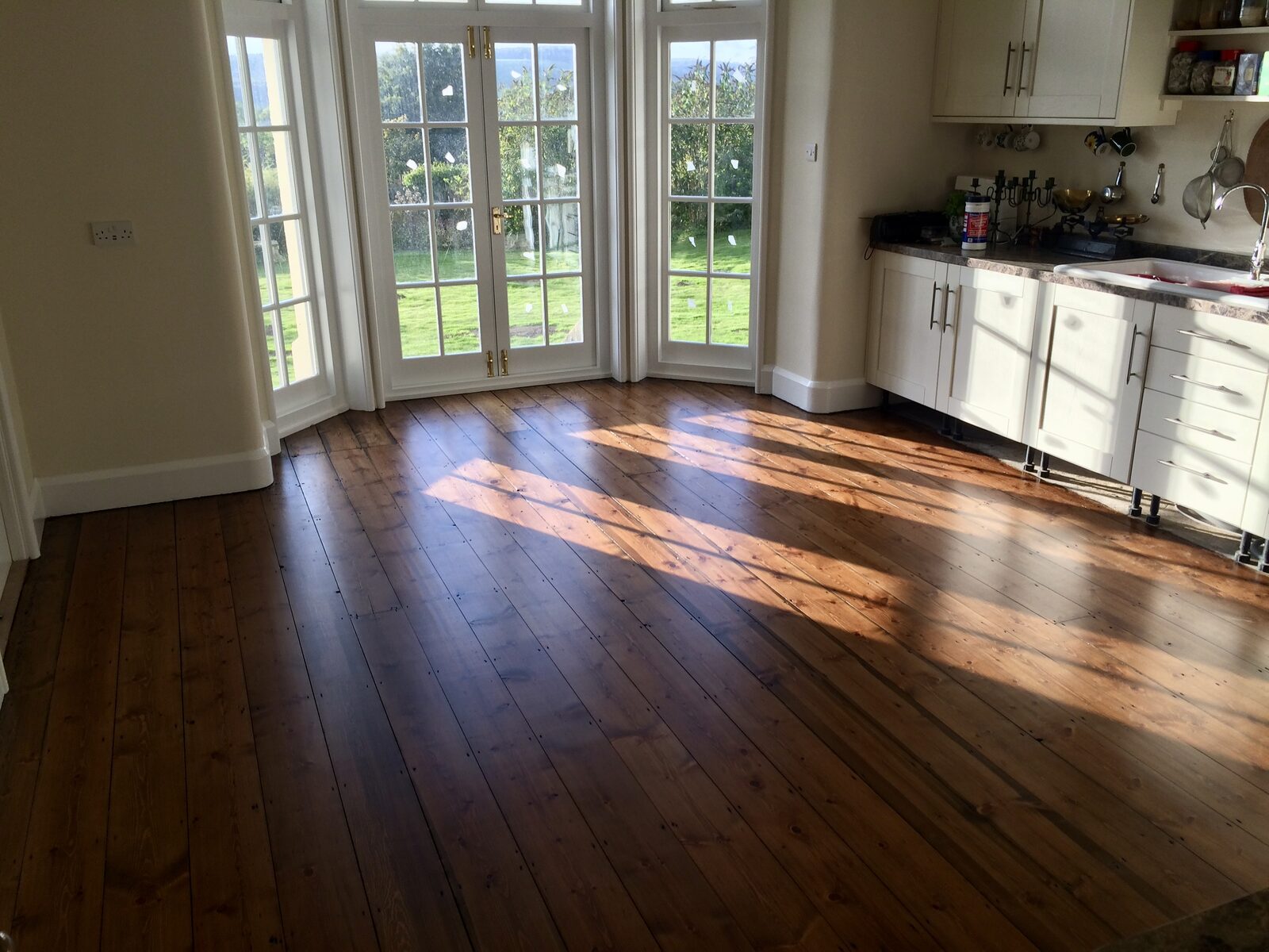 Restored wood flooring in West Sussex