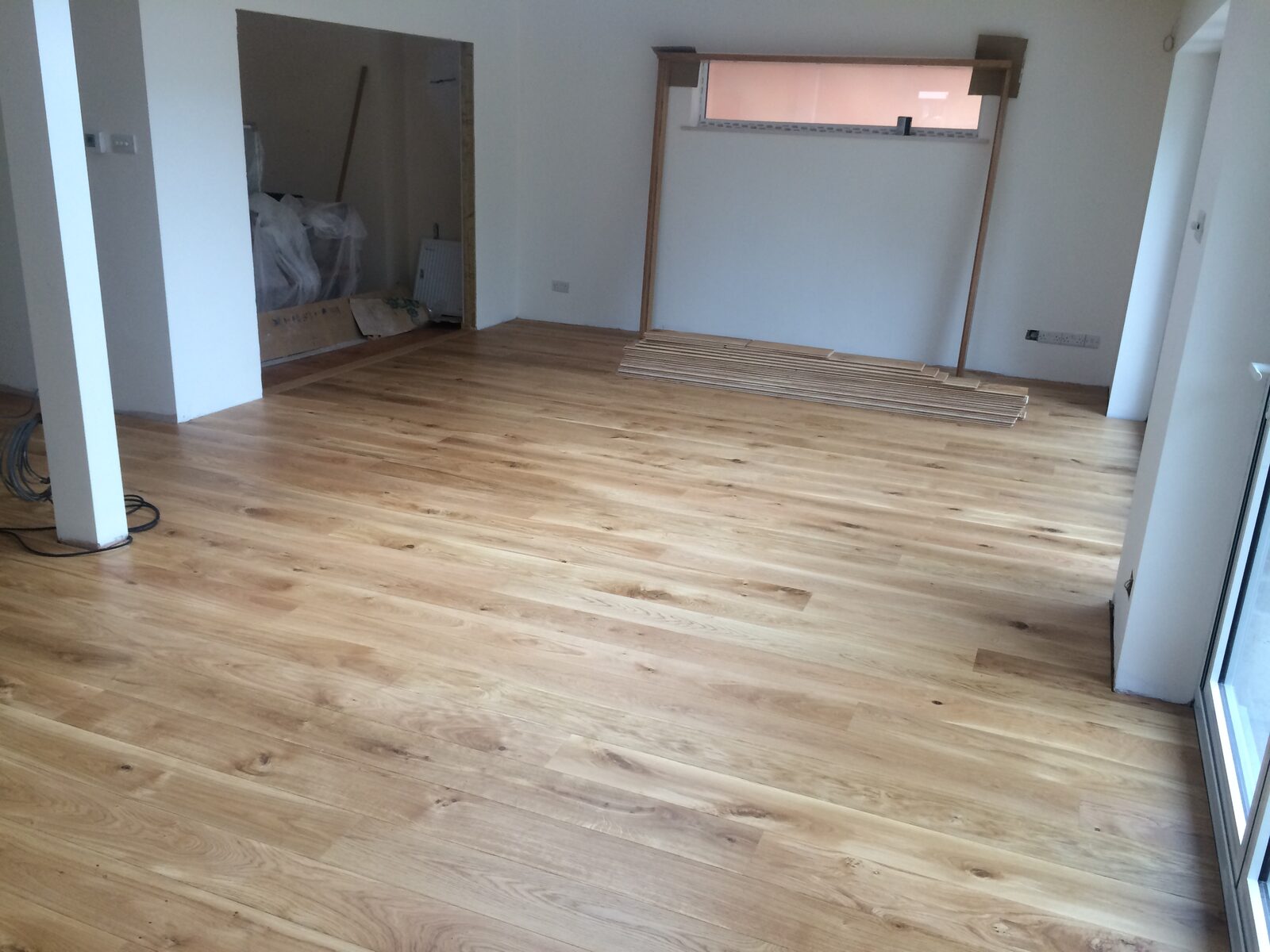 Rustic engineered oak plank flooring