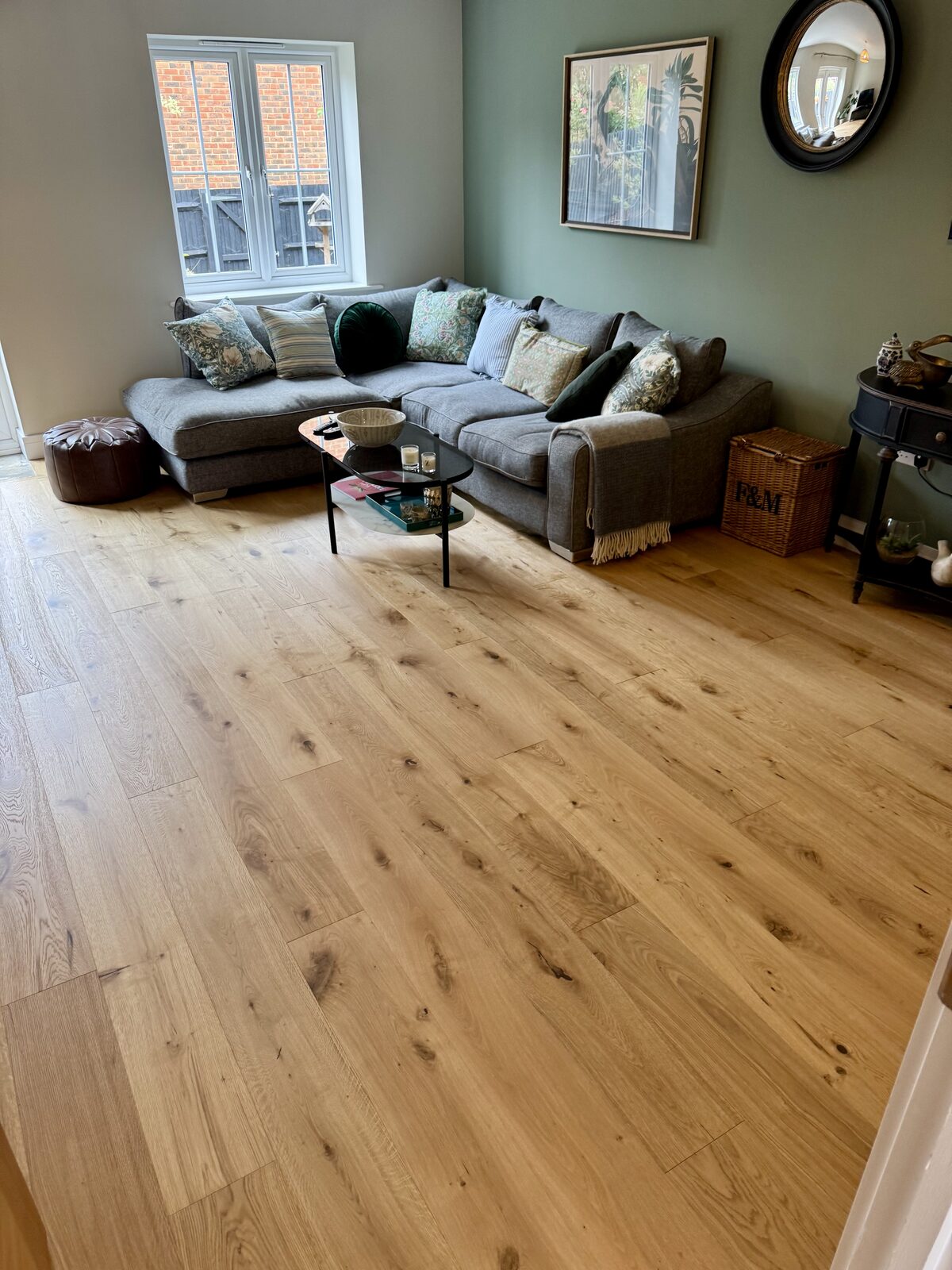 14mm light natural oak living room, European Oak — 14/3mm we install
